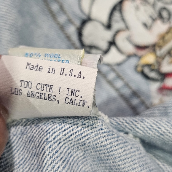 Vintage Too Cute Disney Jean Jacket Western Theme - Picture 5 of 12